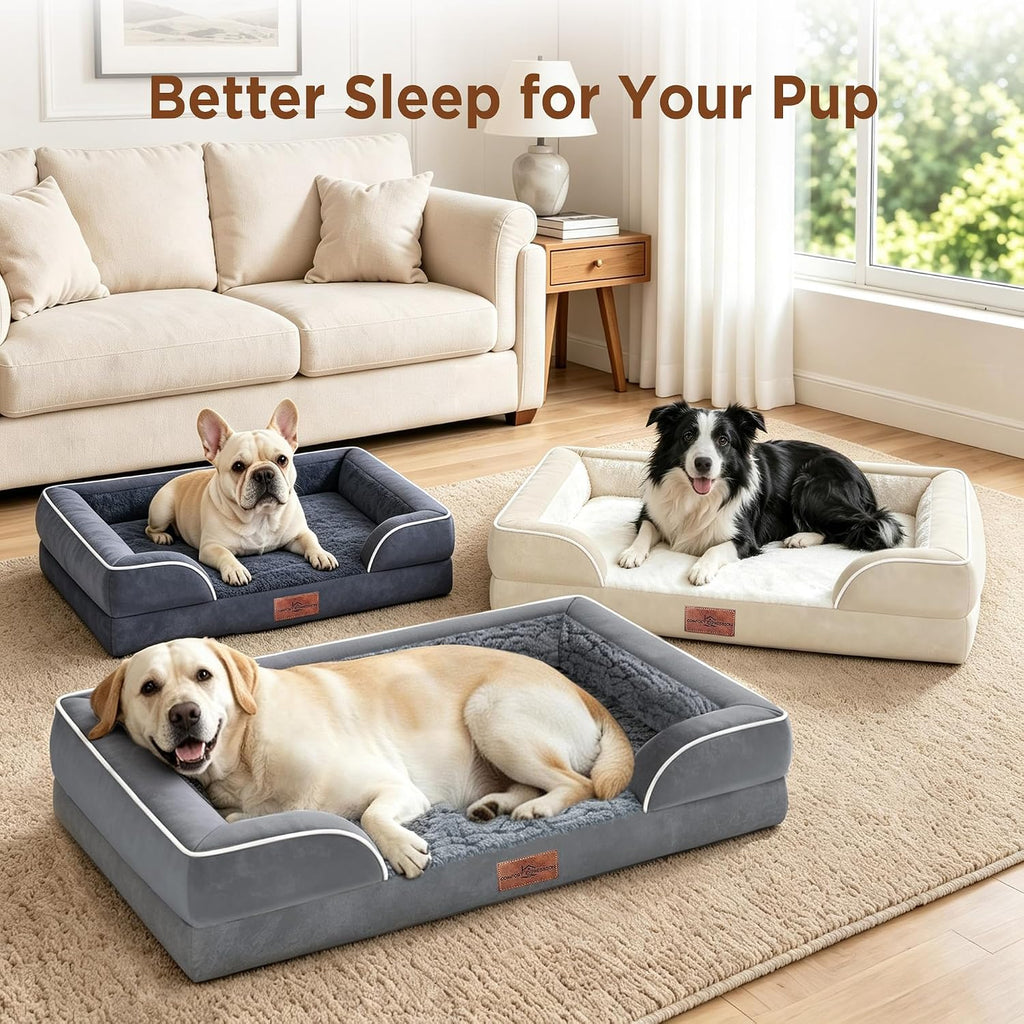 Premium Waterproof Orthopedic Dog Bed for Extra Large Breeds