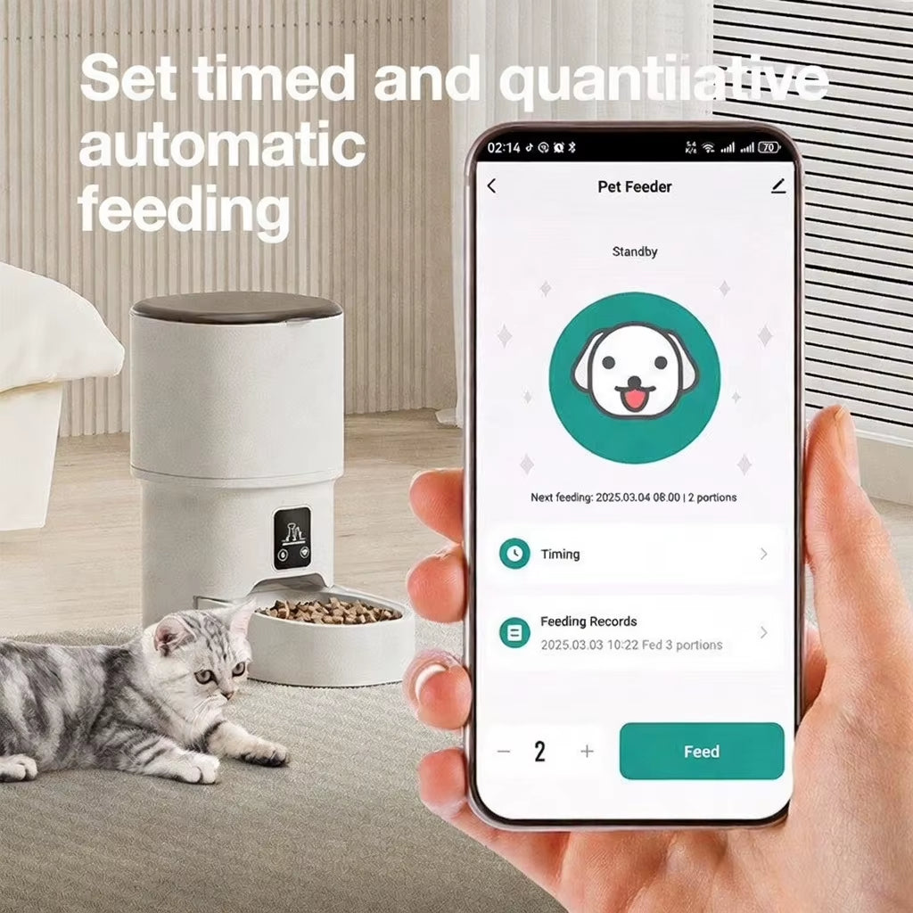 Revolutionary Smart Automatic Pet Feeder with WiFi Camera - Customizable & Eco-Friendly Food Dispenser