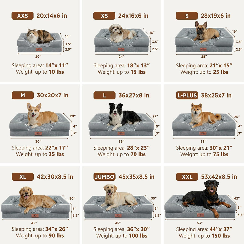Premium Waterproof Orthopedic Dog Bed for Extra Large Breeds