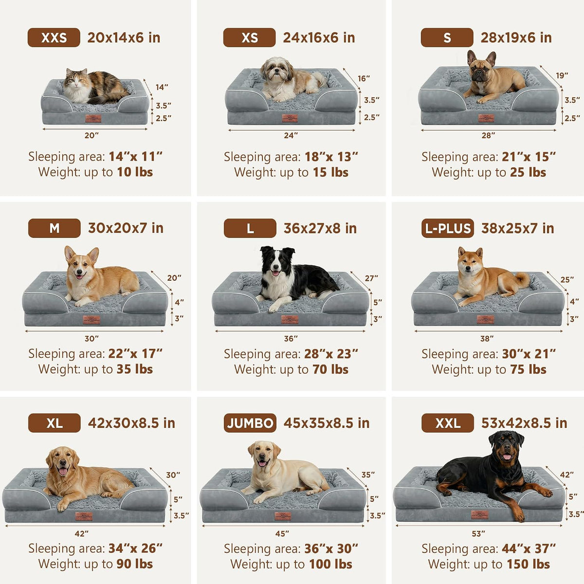 Premium Waterproof Orthopedic Dog Bed for Extra Large Breeds