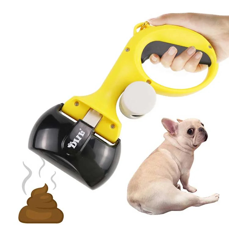 Eco-Friendly Dog Poop Scooper with Convenient Bag Dispenser – Essential Outdoor Cleaning Tool for Pet Owners