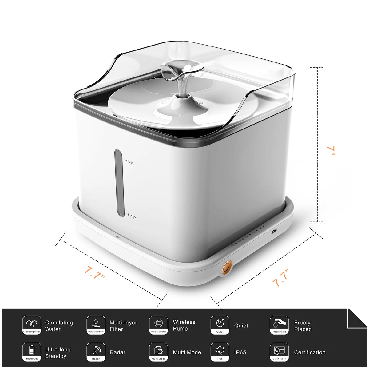 Elevate Your Pet's Hydration with Our Stylish Automatic Stainless Steel Water Fountain – Rechargeable 2L Dispenser for Cats & Dogs