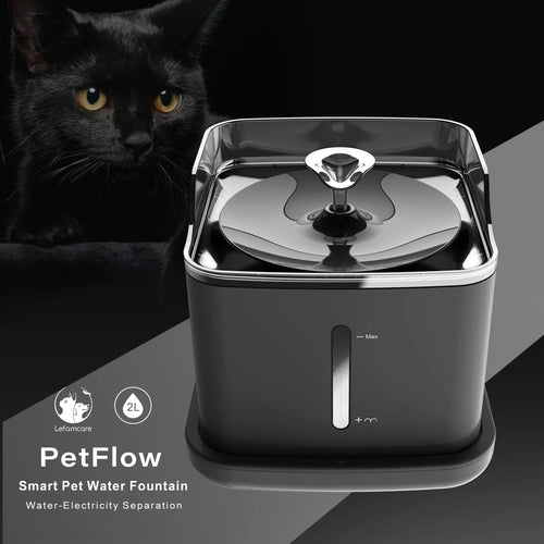 Elevate Your Pet's Hydration with Our Stylish Automatic Stainless Steel Water Fountain – Rechargeable 2L Dispenser for Cats & Dogs