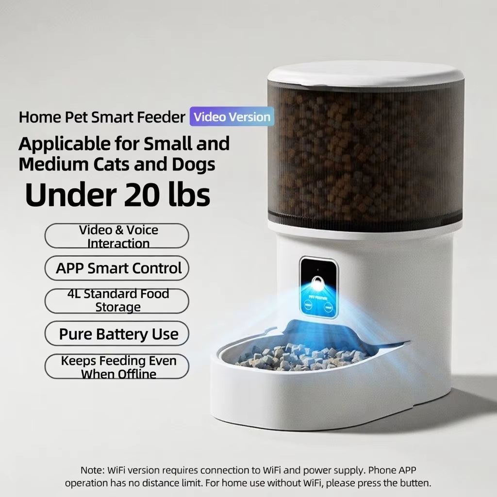 Revolutionary Smart Automatic Pet Feeder with WiFi Camera - Customizable & Eco-Friendly Food Dispenser